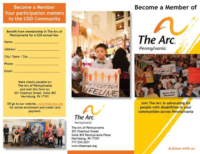 membership brochure front